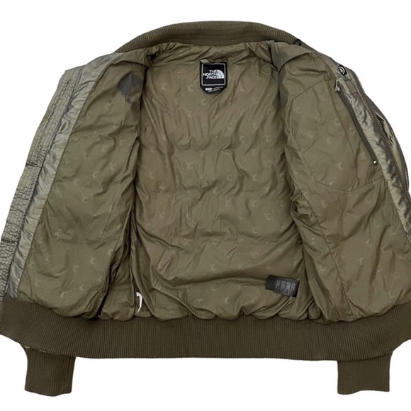 North Face 600 Insulated Green Zip Up Quilted Puffer Bomber Jacket Women Medium - Picture 3 of 9